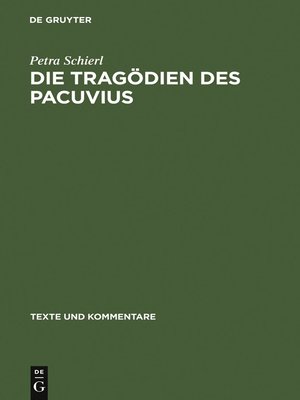 cover image of Die Tragödien des Pacuvius
